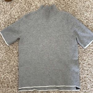 Zara Knit Grey short sleeve turtleneck M